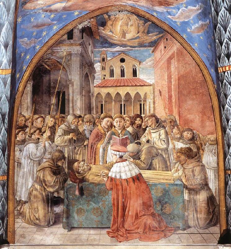 GOZZOLI, Benozzo Scenes from the Life of St Francis (Scene 12, south wall) dfhg oil painting picture
